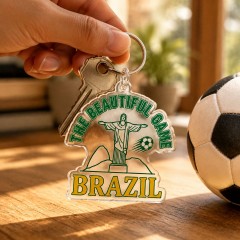 The Beautiful Game - Brazil Soccer 2026 Die-Cut Acrylic Keychain image 2