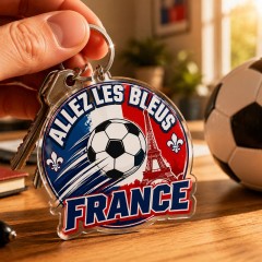 Allez Les Bleus - France Soccer 2026 Die-Cut Acrylic Keychain image 2