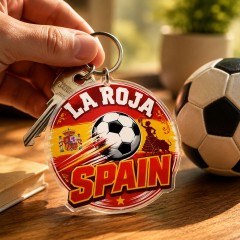 La Roja - Spain Soccer 2026 Die-Cut Acrylic Keychain image 2