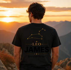 Personalized Leo Zodiac T-Shirt - Custom Constellation Name Tee image 4