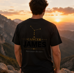 Personalized Cancer Zodiac T-Shirt - Custom Constellation Name Tee image 4