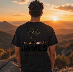 Personalized Sagittarius Zodiac T-Shirt - Custom Constellation Name Tee image 4