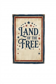 Land of the Free Rustic Patriotic Garden Flag - 4th of July Outdoor Farmhouse Yard Decor image 4