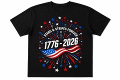 Stars and Stripes Forever 1776-2026 T-Shirt - Team Pride Tee image 2