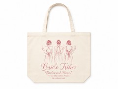 Personalized Bride Tribe Tote Bag - Custom Photo Bridesmaid Gift with Name, Bride Name & Date image 2