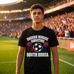 South Korea 2026 Soccer T-Shirt - DAEHAN MINGUK HWAITING - Team Pride Tee image 3