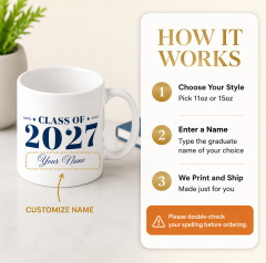 Personalized Class Of 2027 Coffee Mug image 3