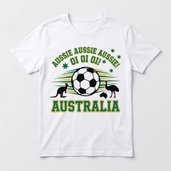 Australia 2026 Soccer T-Shirt - AUSSIE AUSSIE AUSSIE - Team Pride Tee