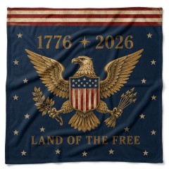 1776-2026 250th Anniversary Fleece Blanket — Patriotic Eagle Design | Trinmama