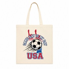 Game Day Is My Day - USA Soccer 2026 Tote Bag - Team Pride Canvas Tote