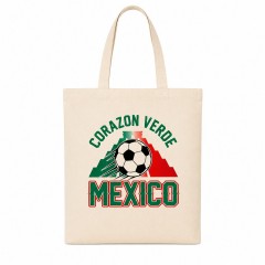 Corazon Verde - Mexico Soccer 2026 Tote Bag - Team Pride Canvas Tote