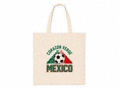 Corazon Verde - Mexico Soccer 2026 Tote Bag - Team Pride Canvas Tote image 2