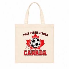 True North Strong - Canada Soccer 2026 Tote Bag - Team Pride Canvas Tote