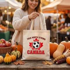 True North Strong - Canada Soccer 2026 Tote Bag - Team Pride Canvas Tote image 4