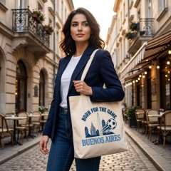 Born For The Game - Argentina Soccer 2026 Tote Bag - Team Pride Canvas Tote image 3