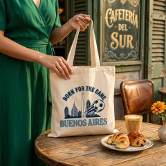 Born For The Game - Argentina Soccer 2026 Tote Bag - Team Pride Canvas Tote image 4