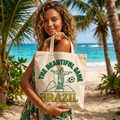 The Beautiful Game - Brazil Soccer 2026 Tote Bag - Team Pride Canvas Tote image 3