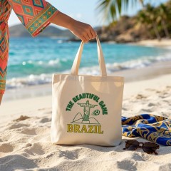 The Beautiful Game - Brazil Soccer 2026 Tote Bag - Team Pride Canvas Tote image 4