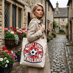 Three Lions - England Soccer 2026 Tote Bag - Team Pride Canvas Tote image 3