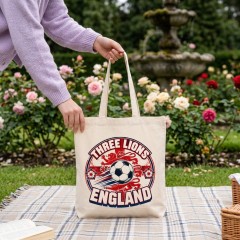 Three Lions - England Soccer 2026 Tote Bag - Team Pride Canvas Tote image 4