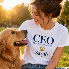 Personalized Dog CEO T-Shirt, Custom Name, Pet Lover Gift | Trinmama image 2