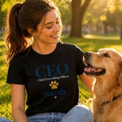 Personalized Dog CEO T-Shirt, Custom Name, Pet Lover Gift | Trinmama image 3