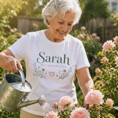 Personalized Grandma T-Shirt, Custom Name Floral, Best Grandma Ever Gift | Trinmama image 2