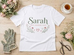 Personalized Grandma T-Shirt, Custom Name Floral, Best Grandma Ever Gift | Trinmama image 5