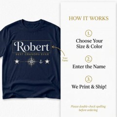 Personalized Grandpa T-Shirt, Custom Name, Best Grandpa Ever Gift | Trinmama image 7