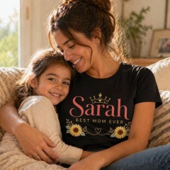Personalized Mom Life T-Shirt, Custom Name, Gift for Mothers | Trinmama image 3