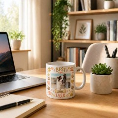 Personalized Best Pet Ever Mug, Custom Pet Photo Ceramic Coffee Cup, Dog Lover Gift | Trinmama image 3