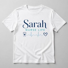 Personalized Nurse Life T-Shirt, Custom Name, Gift for Women | Trinmama