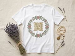 Personalized Vintage Monogram T-Shirt, Custom Initial Letter, Classic Gift | Trinmama image 5