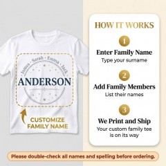 Personalized Family Name T-Shirt, Custom Surname, Family Gift | Trinmama image 7