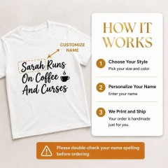 Coffee Priority T-Shirt, Custom Name, Funny Gift | Trinmama image 7