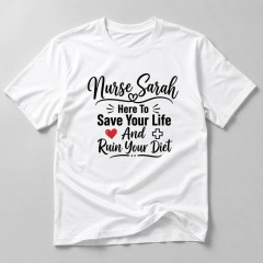 Nurse Humor T-Shirt, Custom Name, Funny Gift | Trinmama image 1
