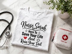 Nurse Humor T-Shirt, Custom Name, Funny Gift | Trinmama image 5