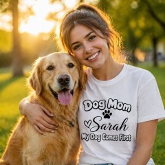 Dog Priority T-Shirt, Custom Name, Funny Dog Mom Gift | Trinmama image 2