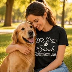 Dog Priority T-Shirt, Custom Name, Funny Dog Mom Gift | Trinmama image 3