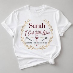 Funny Wine Mom Tee, Personalized Name, Gift for Mom | Trinmama