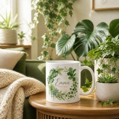 Personalized Plant Mom Mug, Custom Name Ceramic Coffee Cup, Plant Lover Gift | Trinmama image 3