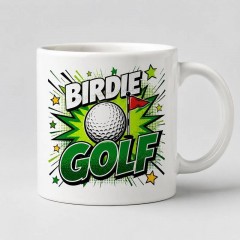 Custom Golf Mug with Name, Comic Pop Art Ceramic Coffee Cup, Golf Lover Gift | Trinmama