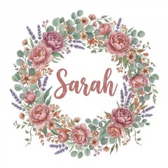 Personalized Floral Wreath Name Canvas Tote Bag, Custom Cotton Shopper, Gift for Her | Trinmama image 5