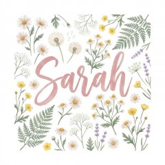 Personalized Wildflower Name Canvas Tote Bag, Custom Cotton Shopper, Gift for Her | Trinmama image 5