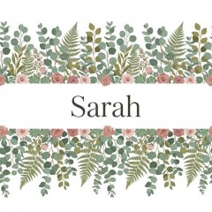 Personalized Botanical Stripe Name Canvas Tote Bag, Custom Cotton Shopper, Gift for Her | Trinmama image 5