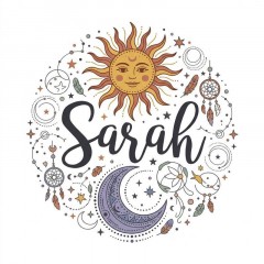Personalized Sun and Moon Name Canvas Tote Bag, Custom Cotton Shopper, Gift for Her | Trinmama image 5