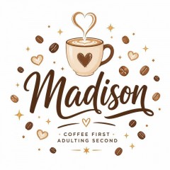 Personalized Coffee First Name Canvas Tote Bag, Custom Cotton Shopper, Coffee Lover Gift | Trinmama image 5