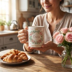 Personalized Best Mom Ever Mug, Custom Name Ceramic Coffee Cup, Mother's Day Gift | Trinmama image 2