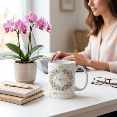 Personalized Best Mom Ever Mug, Custom Name Ceramic Coffee Cup, Mother's Day Gift | Trinmama image 3