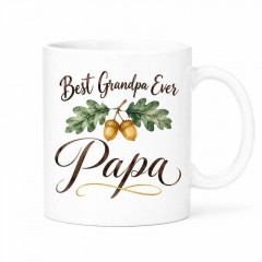 Personalized Best Grandpa Mug, Custom Name Ceramic Coffee Cup, Grandfather Gift | Trinmama